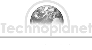 TechnoPlanet Enterprise - Black and White Logo